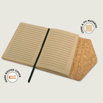 Buy Eco Cork Notebook with Magnetic Flap in bulk for Corporate Gifting | Corporate Gyft