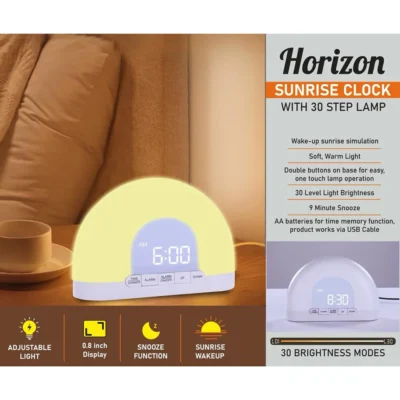Buy Horizon Sunrise Lamp Clock in bulk for Corporate Gifting | Corporate Gyft