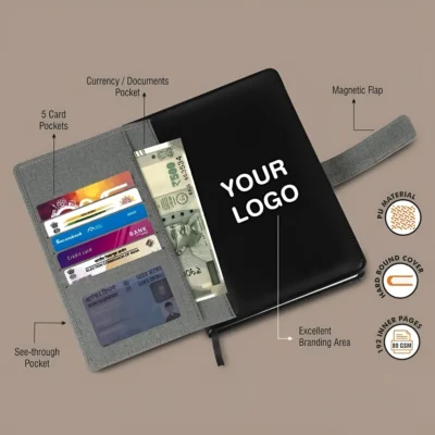 Buy Magnetic Lock Business Notebook in bulk for Corporate Gifting | Corporate Gyft