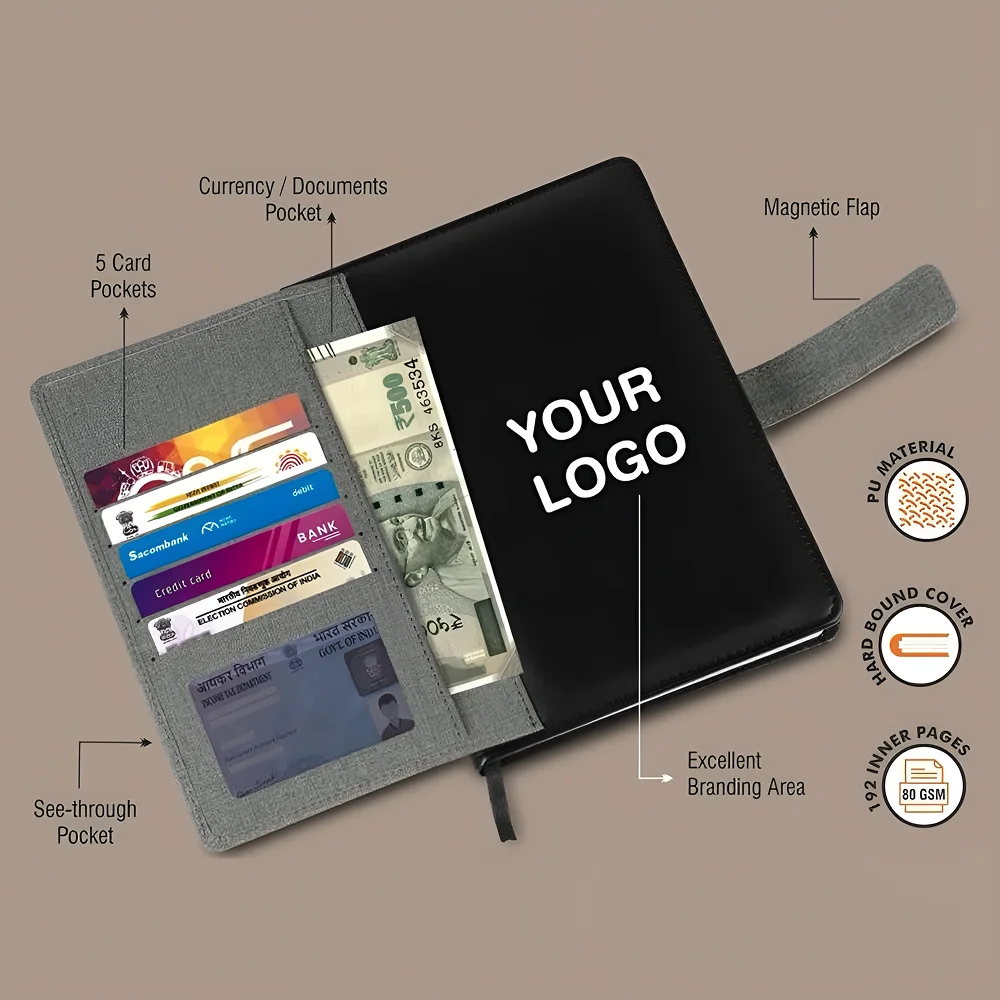 Magnetic Lock Business Notebook Buy Magnetic Lock Business Notebook in bulk for Corporate Gifting | Corporate Gyft