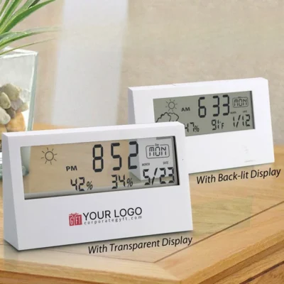 Buy Sharp Weather Display Clock in bulk for Corporate Gifting | Corporate Gyft