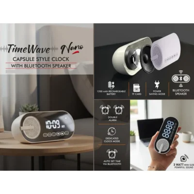 Buy TimeWave Nano Sound Clock in bulk for Corporate Gifting | Corporate Gyft