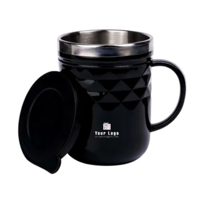 Buy Zara Spill Proof Travel Mug - Black in bulk for Corporate Gifting | Corporate Gyft