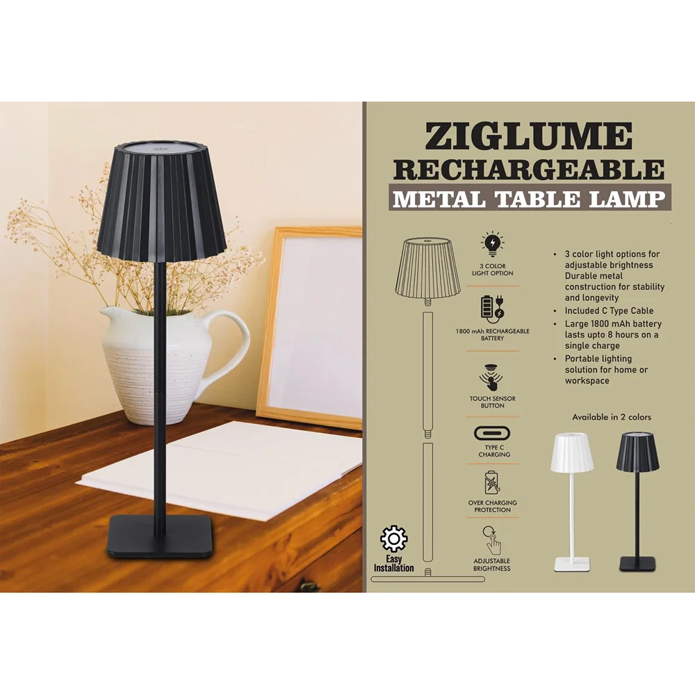 ZigLume Rechargeable Desk Lamp Buy ZigLume Rechargeable Desk Lamp in bulk for Corporate Gifting | Corporate Gyft