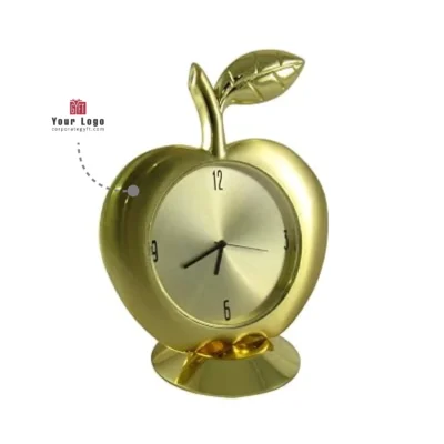 Buy Apple Shaped Desk Clock in bulk for Corporate Gifting | Corporate Gyft