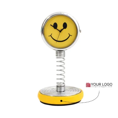 Buy Smiley Spring Desk Clock in bulk for Corporate Gifting | Corporate Gyft