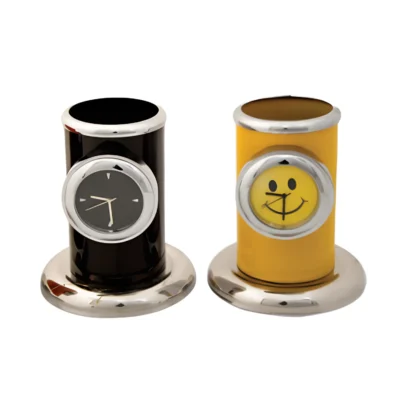 Buy Smiley Pen Stand and Clock in bulk for Corporate Gifting | Corporate Gyft