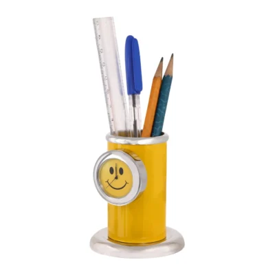Buy Smiley Pen Stand and Clock in bulk for Corporate Gifting | Corporate Gyft