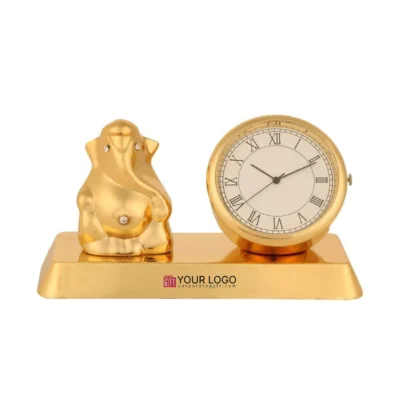 Buy Lord Ganesha Idol Table Clock in bulk for Corporate Gifting | Corporate Gyft