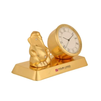 Buy Lord Ganesha Idol Table Clock in bulk for Corporate Gifting | Corporate Gyft