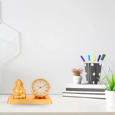 Buy Lord Ganesha Idol Table Clock in bulk for Corporate Gifting | Corporate Gyft