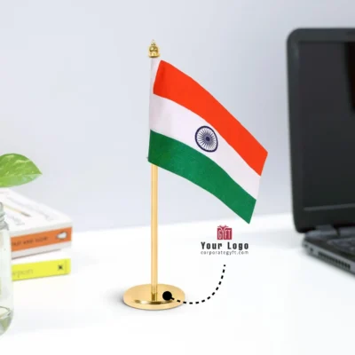 Buy Indian Flag Desktop Stand in bulk for Corporate Gifting | Corporate Gyft