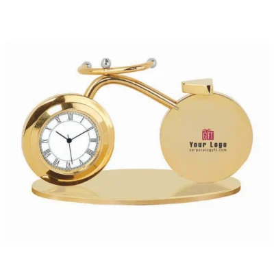 Buy Golden Bicycle Table Clock in bulk for Corporate Gifting | Corporate Gyft