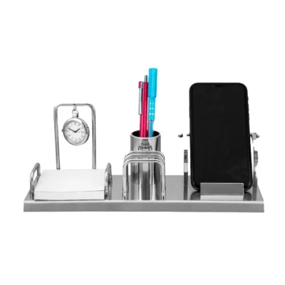 Buy Executive Desk Organiser with Clock in bulk for Corporate Gifting | Corporate Gyft
