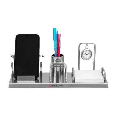 Buy Executive Desk Organiser with Clock in bulk for Corporate Gifting | Corporate Gyft
