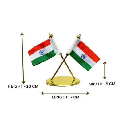 Buy Dual Flag Desk Stand in bulk for Corporate Gifting | Corporate Gyft