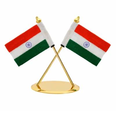 Buy Dual Flag Desk Stand in bulk for Corporate Gifting | Corporate Gyft