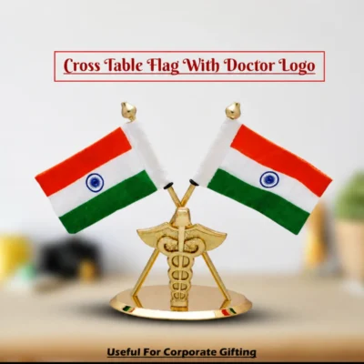 Buy Doctor Emblem Cross Table Flag in bulk for Corporate Gifting | Corporate Gyft