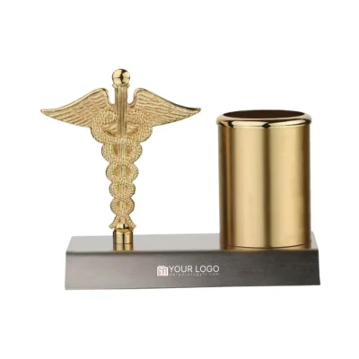 Buy Caduceus Desktop Pen Holder in bulk for Corporate Gifting | Corporate Gyft