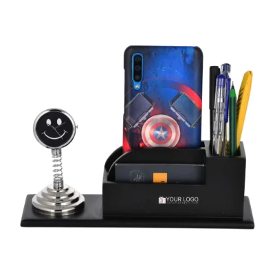 Buy Smiley Multi Utility Desk Organizer in bulk for Corporate Gifting | Corporate Gyft