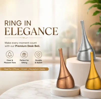 Buy Brushed Metal Desk Bell in bulk for Corporate Gifting | Corporate Gyft