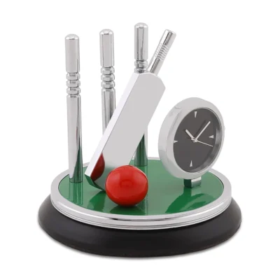 Buy Cricket Spirit Table Clock in bulk for Corporate Gifting | Corporate Gyft