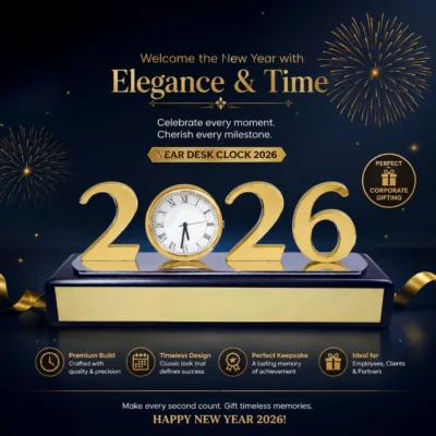 Buy Corporate Milestone Desk Clock in bulk for Corporate Gifting | Corporate Gyft
