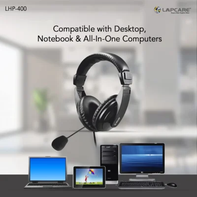 Buy Lapcare Multimedia USB Wired Headset with Mic in bulk for Corporate Gifting | Corporate Gyft