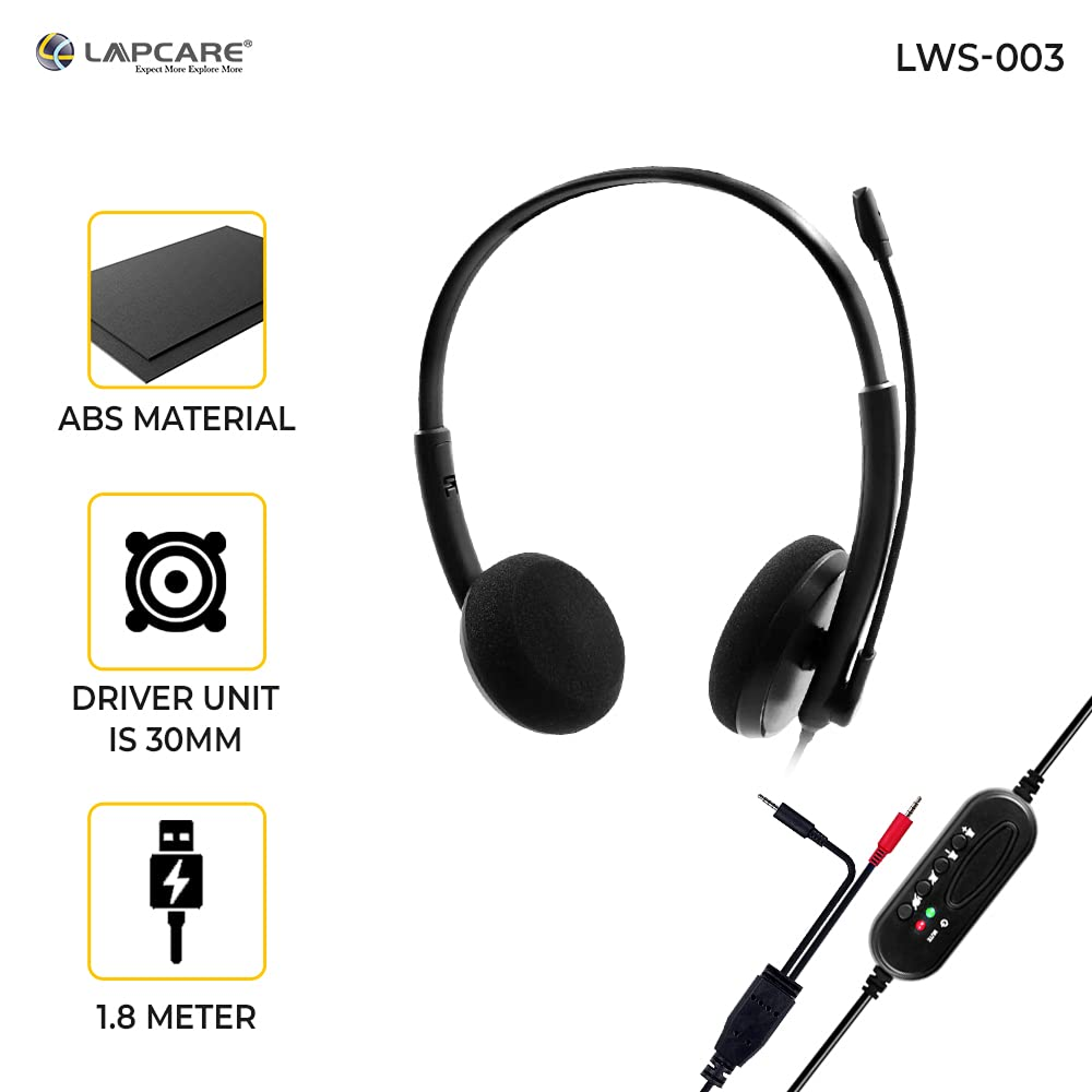 Lapcare Multimedia Headset with Mic Buy Lapcare Multimedia Headset with Mic in bulk for Corporate Gifting | Corporate Gyft