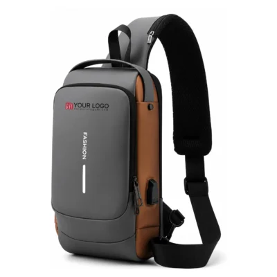 Buy Anti Theft Crossbody Sling Bag - Grey in bulk for Corporate Gifting | Corporate Gyft