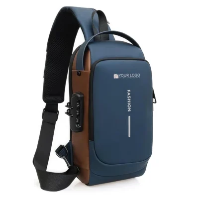 Buy Anti Theft Crossbody Sling Bag - Navy Blue in bulk for Corporate Gifting | Corporate Gyft