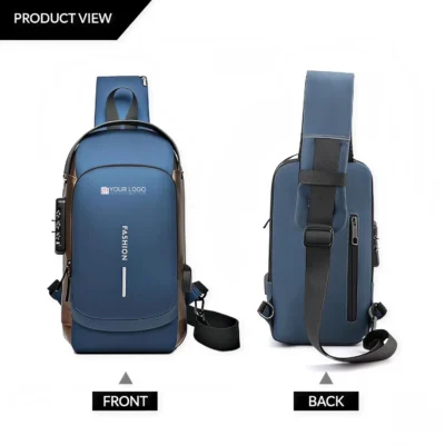 Buy Anti Theft Crossbody Sling Bag - Navy Blue in bulk for Corporate Gifting | Corporate Gyft