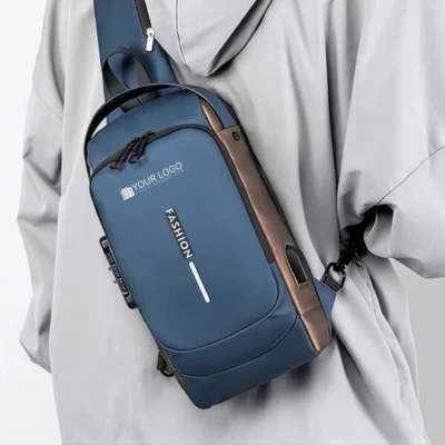 Buy Anti Theft Crossbody Sling Bag - Navy Blue in bulk for Corporate Gifting | Corporate Gyft