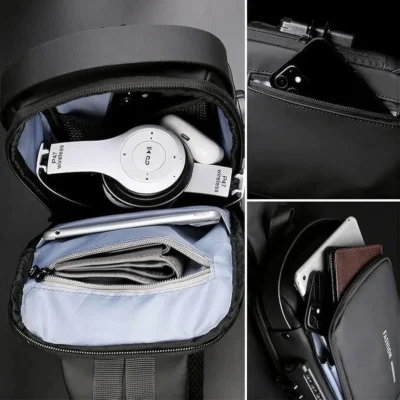 Buy Anti Theft Crossbody Sling Bag - Black in bulk for Corporate Gifting | Corporate Gyft