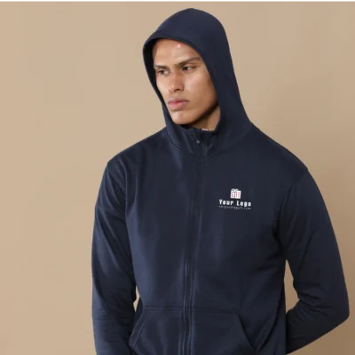 Buy 2-in-1 Zipper Fleece Sweatshirt - Midnight Navy in bulk for Corporate Gifting | Corporate Gyft