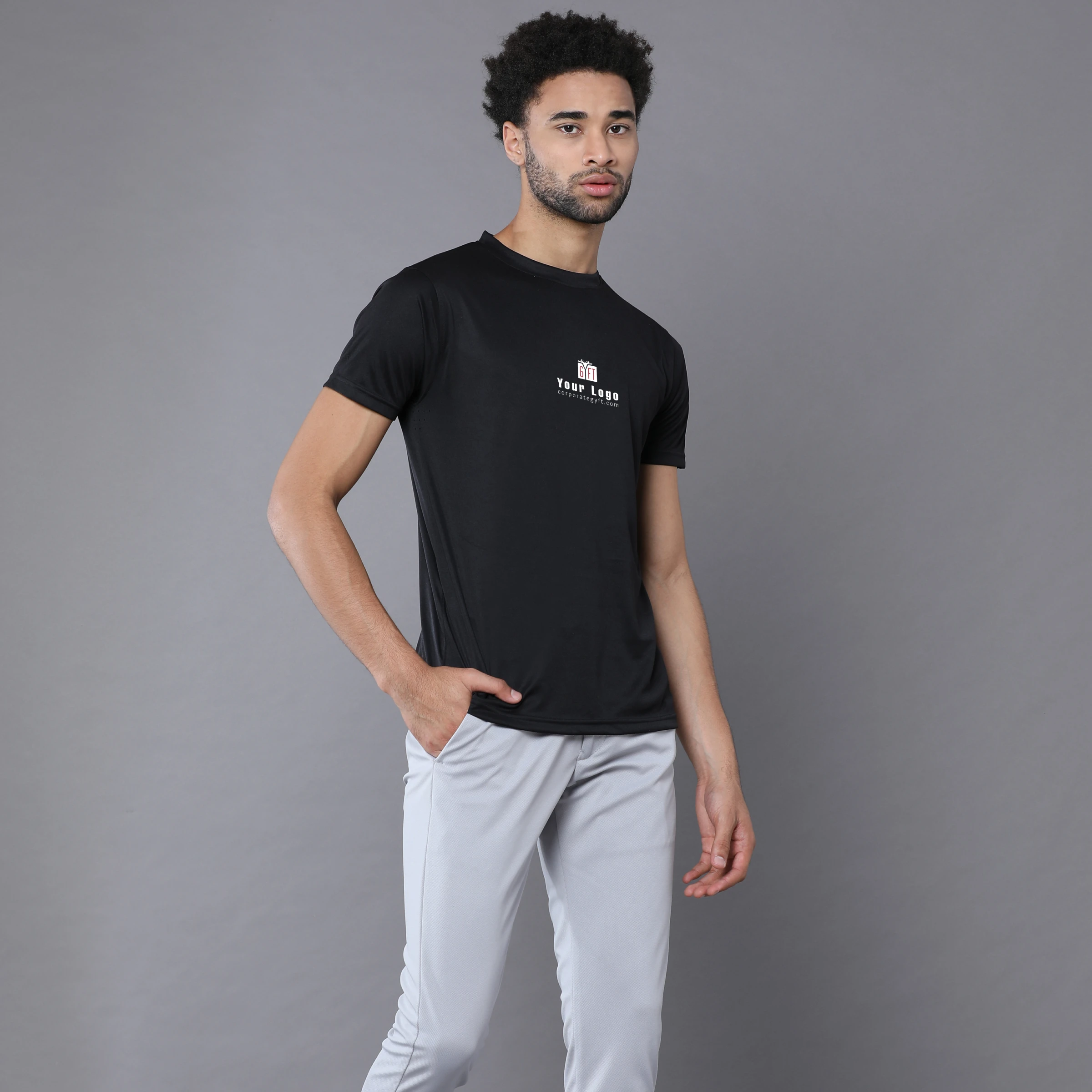 Mobilitee Workday Crew Neck - Classic Black Buy Mobilitee Workday Crew Neck - Classic Black in bulk for Corporate Gifting | Corporate Gyft