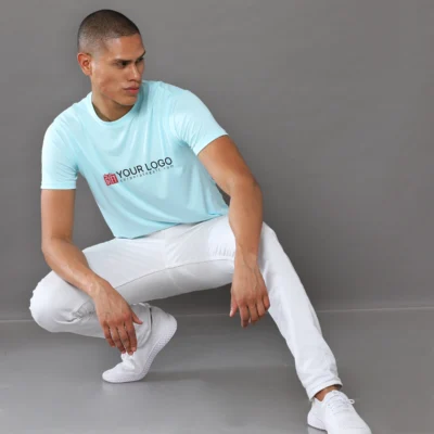Buy Mobilitee Workday Crew Neck - Mint Blue in bulk for Corporate Gifting | Corporate Gyft