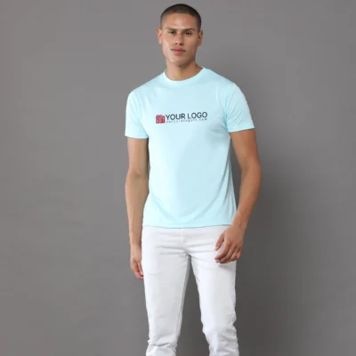 Buy Mobilitee Workday Crew Neck - Mint Blue in bulk for Corporate Gifting | Corporate Gyft