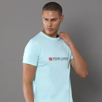 Buy Mobilitee Workday Crew Neck - Mint Blue in bulk for Corporate Gifting | Corporate Gyft