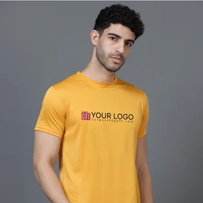 Buy Mobilitee Workday Crew Neck - Mustard in bulk for Corporate Gifting | Corporate Gyft