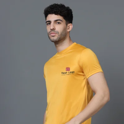 Buy Mobilitee Workday Crew Neck - Mustard in bulk for Corporate Gifting | Corporate Gyft