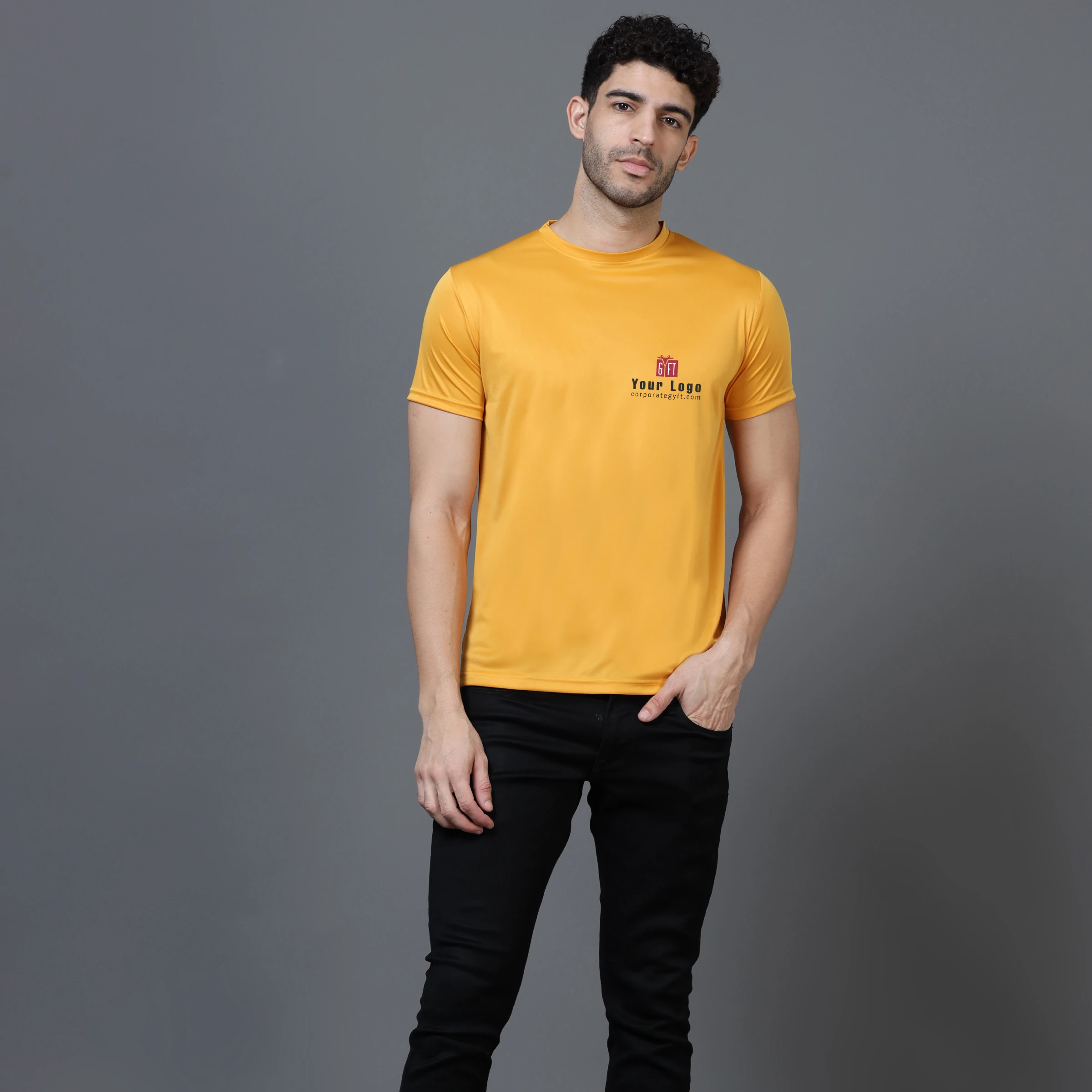 Mobilitee Workday Crew Neck - Mustard Buy Mobilitee Workday Crew Neck - Mustard in bulk for Corporate Gifting | Corporate Gyft