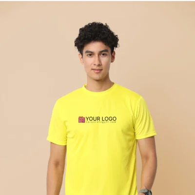 Buy Sports Crew Lightweight Tee - Yellow in bulk for Corporate Gifting | Corporate Gyft