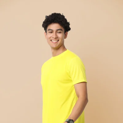 Buy Sports Crew Lightweight Tee - Yellow in bulk for Corporate Gifting | Corporate Gyft