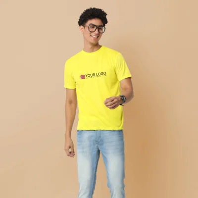 Buy Sports Crew Lightweight Tee - Yellow in bulk for Corporate Gifting | Corporate Gyft