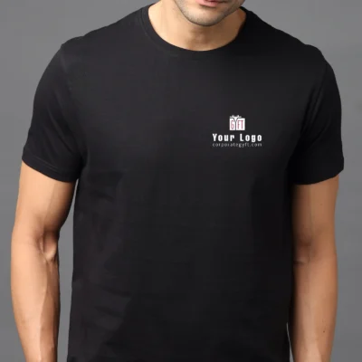 Buy Pima Bio Finish Crew Necks - Classic Black in bulk for Corporate Gifting | Corporate Gyft