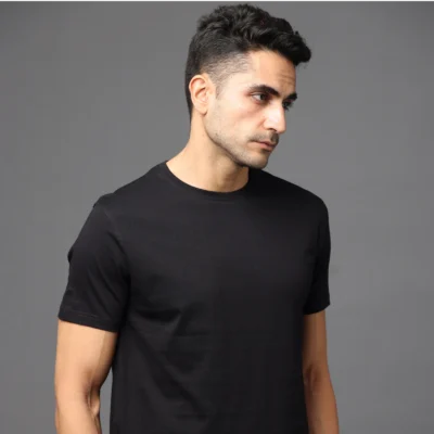 Buy Pima Bio Finish Crew Necks - Classic Black in bulk for Corporate Gifting | Corporate Gyft