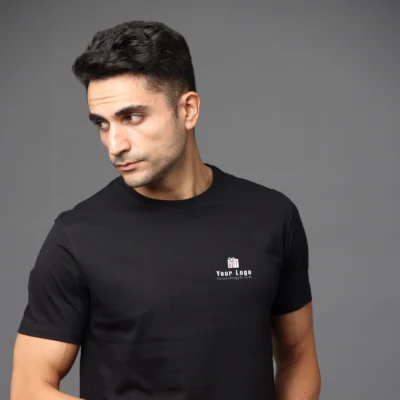 Buy Pima Bio Finish Crew Necks - Classic Black in bulk for Corporate Gifting | Corporate Gyft