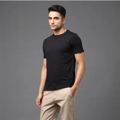 Buy Pima Bio Finish Crew Necks - Classic Black in bulk for Corporate Gifting | Corporate Gyft