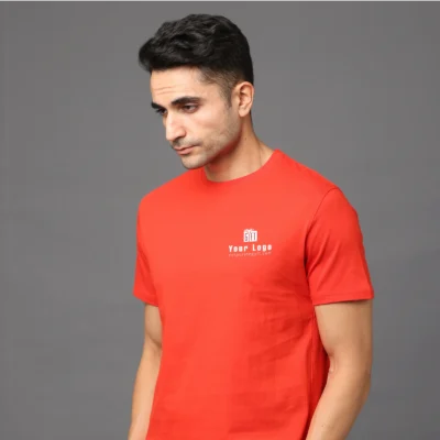 Buy Pima Bio Finish Crew Necks - Red in bulk for Corporate Gifting | Corporate Gyft